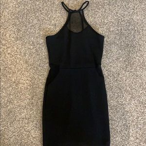 LF mesh neck black dress - NEW